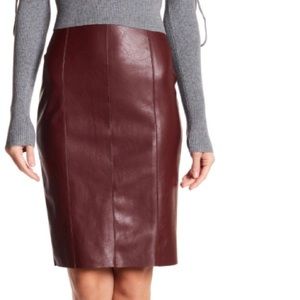 Do&be faux leather high-waisted midi skirt, NWOT